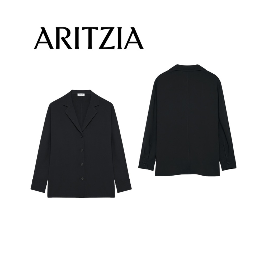 Aritzia Black Button Down Shirt
